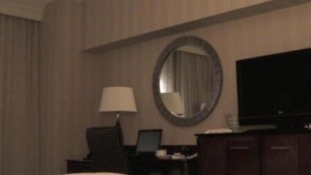 Trajo una puta al hotel y comenzó a desnudarse para prepararse para el sexo