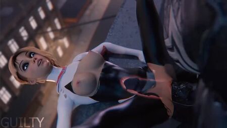 [Porno en 3D] Guilty - Spider-Man: Un nuevo universo. Venom se folla a Gwen-Spider a lo bestia y le hace un creampie (2020) [Creampie, porno en 3D]