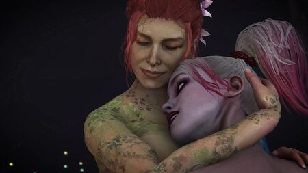 Harley Quinn y Poison Ivy disfrutan del sexo