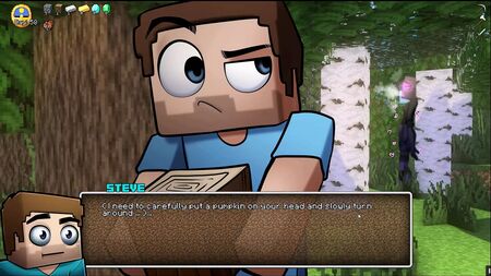 HornyCraft, un juego hentai parodia de Minecraft. PornPlay, ep. 9: una chica enderman se masturba al aire libre en el bosque