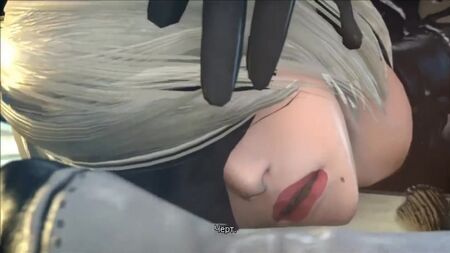 A 2B de Nier Automata se la follan por todos los agujeros (18+, subtítulos en ruso)