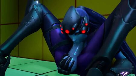 futa Widowmaker auto-masturbación
