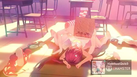 MMD r18: Las chicas de Kancolle ofrecen un espectáculo anal en público en 3D hentai