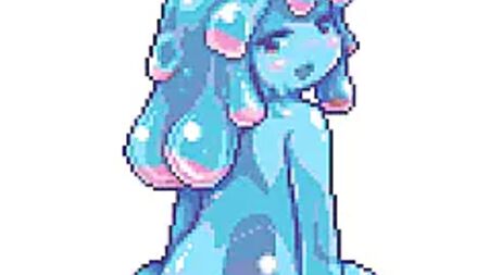la chica de la baba azul
