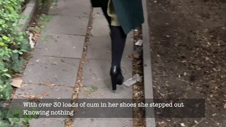 Más de 30 corridas en los zapatos de mi novia... ¡Y se los tiene puestos!