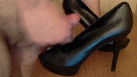 Tacones de plataforma con punta abierta «Fuck and Cum»