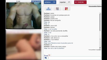 Jugando con un chico español en forma en Chatroulette