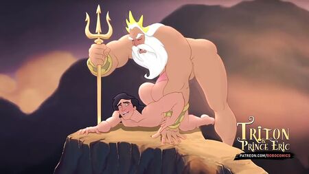 El rey Tritón y el príncipe Eric