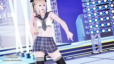 MMD Giga - CH4NGE: Marie Rose, una adolescente menuda, baila de forma sexy y ardiente en un hentai sin censura