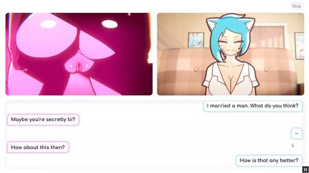 Juego hentai «Nicole Risky Job» de PornPlay, episodio 5: MILF haciendo twerking y con un consolador anal ante la cámara