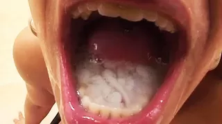 Mouth Full - A mouth full of cum