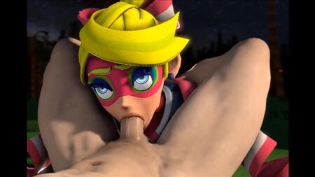 ¡ARMS Twintelle, Min Min y Ribbon Girl en 3D Futa!
