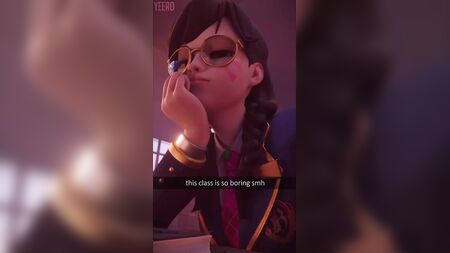 D.Va está usando el móvil en clase porque está aburrida
