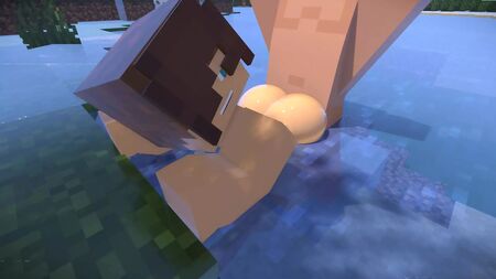 Un chico de Minecraft que practica sexo gay se deja follar por Steve