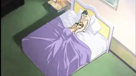 Pareja gay hentai practicando sexo anal duro entre las paredes de su habitación