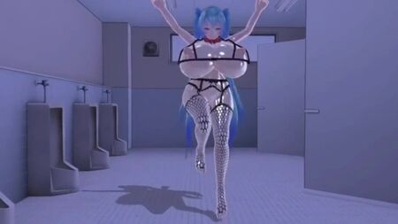 MMD R-18: Miku con pechos enormes, GENTLEMAN