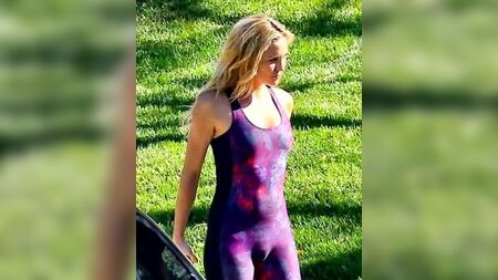 Fotos de Kate Hudson durante una sesión fotográfica de yoga