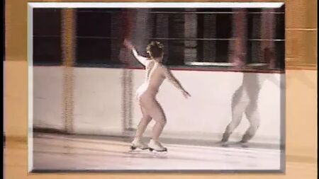 Patinaje sobre hielo desnudo al estilo zen japonés