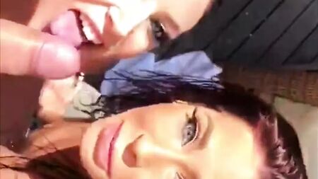 Angela White y Madison Ivy chupan pollas entre bastidores
