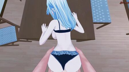 Follarme a Sae Niijima, de Persona 4, sobre una mesa. Hentai de Persona 4