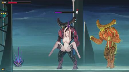 Juego hentai de Dark Star: jugabilidad. Chica guapa en una escena sexual