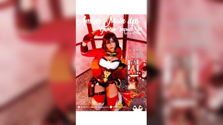 Amber hace cosplay de Genshin Impact