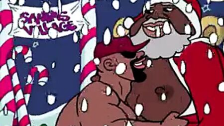 Animación de Papá Noel negro