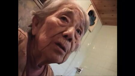 Una anciana muy arrugada