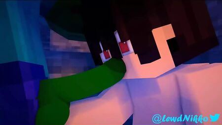 Porno de Minecraft: un zombi se folla a un chico - LewdNkko MINECRAFT JENNY GAY