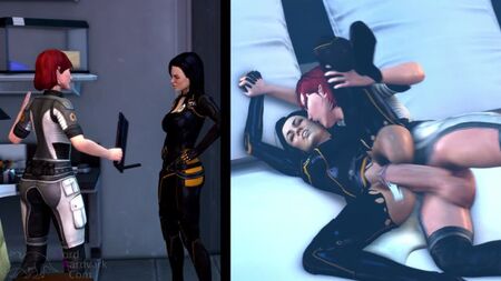 (Sonido) FemShep & Miranda Lawson futanari on female - Fraternisation ver.original [Mass Effect, LordAardvark;R34;futanari]