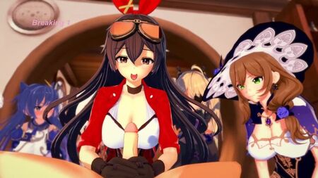 GENSHIN IMPACT FUCKFEST (3D Hentai) | por Ahegao Aura