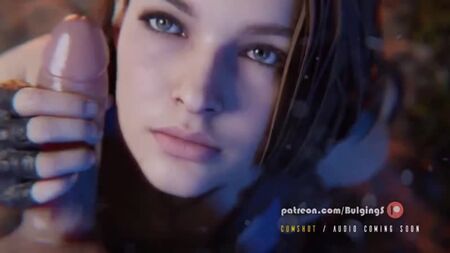 BulgingS Productions: Jill de Resident Evil 3 Remake chupar la polla grande [3D porno, Mamada, Garganta profunda, Paja, Mult, Hentai]
