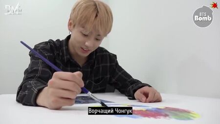 [RUS SUB][BANGTAN BOMB] Concentrándose en dibujar JK - BTS