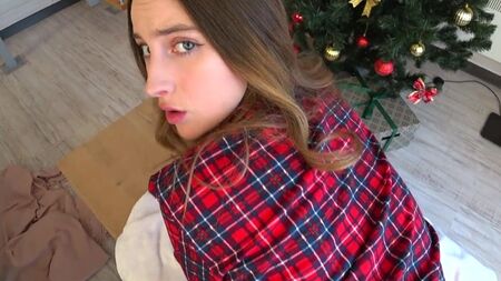 Coño mojado lleno de semen para Navidad