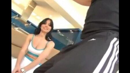 Cum en morena tetona