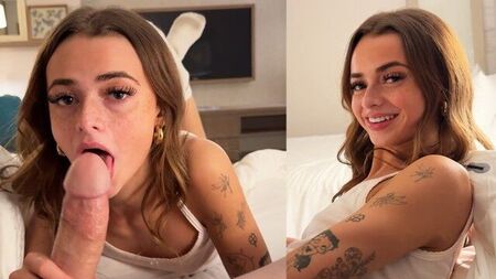 Su lengua gira alrededor de la cabeza como un trompo