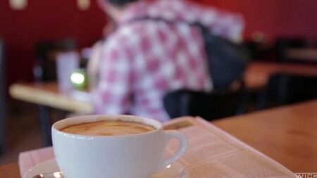 El chico recogió un asiático en un café y folló