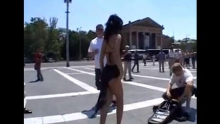 Sexo público con modelo