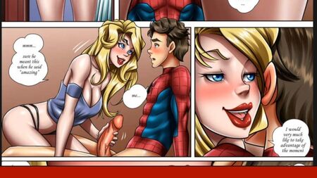 Spider Man recibió una dosis de placer de una rubia