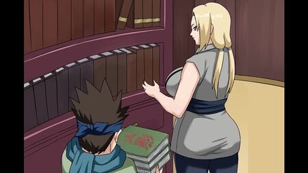 Naruto: Tsunade y Konohamaru (por pinkpawg) HD720p