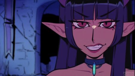 Lithia: Súcubo conquistada, por speedosausage. Cortometraje porno animado en 2D. Hentai. Dominación femenina. Chica demonio