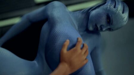 Porno 3D de Mass Effect con SFM y hentai: Liara, culo y tetas grandes. Animación de escena de sexo (18+)