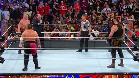 [#My1] Brock Lesnar (campeón) contra Braun Strowman contra Roman Reigns contra Samoa Joe por el título de Campeón Universal de la WWE