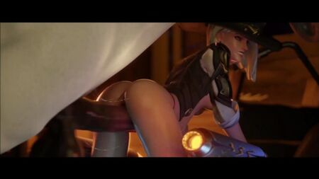 Ashe folla en una moto voladora con un caballo - Porno en 3D / 3Dポルノ