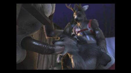 3D Gay Yiff de H0rs3: porno furry, sexo, E621, Raindeer, doble penetración, femboy, lobo, Navidad