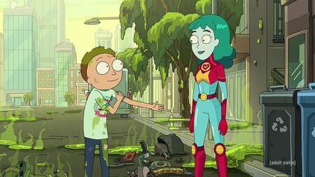 Rick y Morty _ T5E3: Escena inicial _ Planetina salva el día _ Adult Swim
