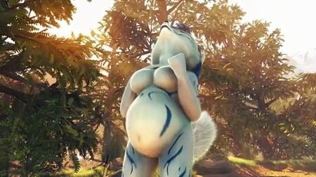 Chica furry vore de cabeza