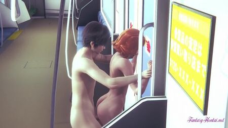 Black Widow: se la follan en el tren; a cuatro patas; culo grande; trasero grande; guarra; puta; porno hentai en 3D; [Marvel]