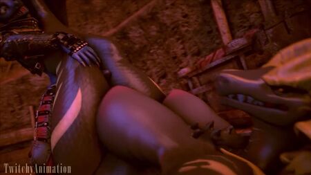 3D Yiff de TwitchyAnimation: porno furry heterosexual E621 FYE Monster Hunter r34 rule34: un dragón escamoso se acuesta con un chacal morado