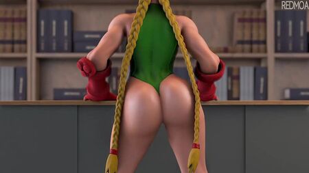 (Sonido) Juri Han y Cammy White como futanari en cuerpo de mujer [Street Fighter; porno; hentai; chica con pene; culo grande; R34; sexo; Blender; порно; секс; фута]